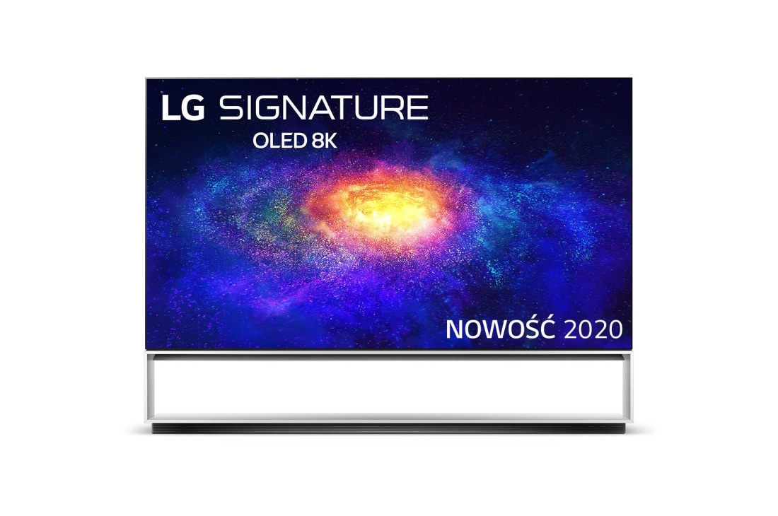 LG Telewizor LG 88” OLED 8K Cinema HDR AI TV ze sztuczną inteligencją, DVB-T2/HEVC, OLED88ZX, widok z przodu z obrazem wypełniającym, OLED88ZX9LA