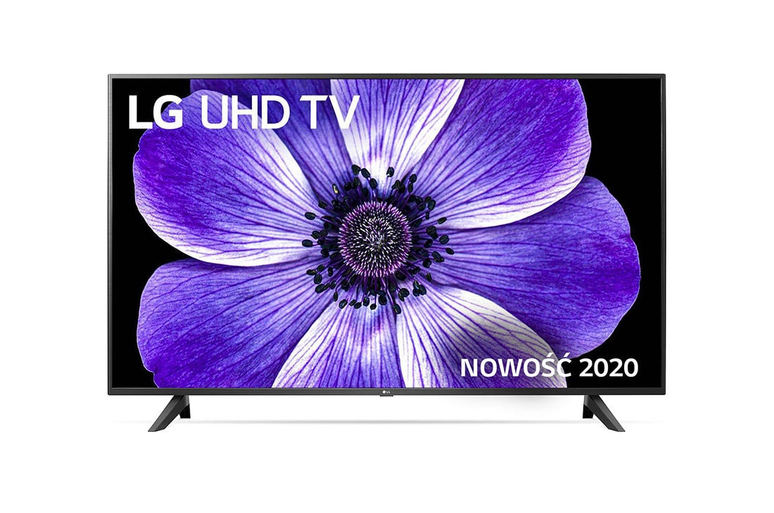 LG Telewizor LG 70” UHD 4K 2020 AI TV ze sztuczną inteligencją, DVB-T2, 70UN7070, widok z przodu z obrazem wypełniającym, 70UN70703LB