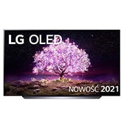 LG Telewizor LG 77” OLED 4K Cinema HDR AI TV ze sztuczną inteligencją, DVB-T2/HEVC, OLED77C1, widok z przodu, OLED77C11LB, thumbnail 2