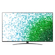 LG Telewizor LG 75” NanoCell 4K 2021 AI TV ze sztuczną inteligencją, DVB-T2/HEVC, 75NANO81, widok z przodu z obrazem wypełniającym, 75NANO813PA, thumbnail 2