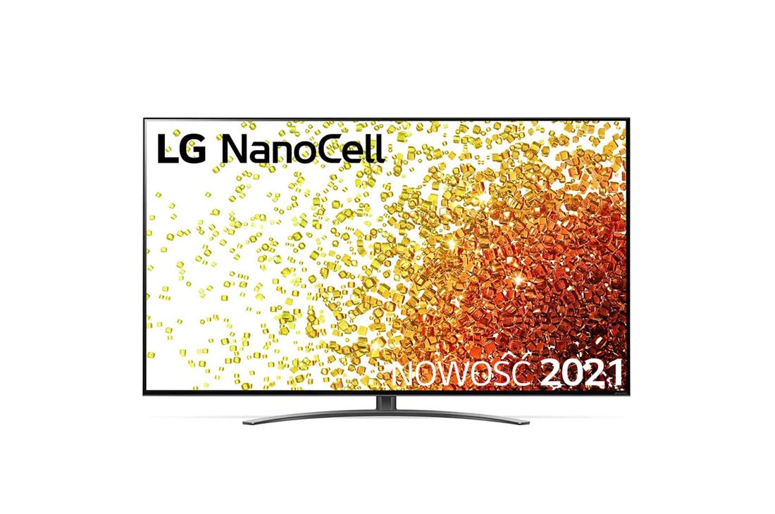 LG Telewizor LG 86” NanoCell 4K 2021 AI TV ze sztuczną inteligencją, DVB-T2/HEVC, 86NANO91, Widok z przodu telewizora LG NanoCell, 86NANO913PA