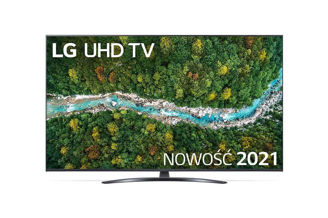 LG Telewizor LG 50” UHD 4K 2021 AI TV ze sztuczną inteligencją, DVB-T2/HEVC, 50UP7800, Widok z przodu telewizora LG UHD, 50UP78003LB, thumbnail 13