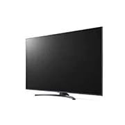 LG Telewizor LG 50” UHD 4K 2021 AI TV ze sztuczną inteligencją, DVB-T2/HEVC, 50UP7800, Widok z boku pod kątem 30 stopni z obrazem wypełniającym, 50UP78003LB, thumbnail 3