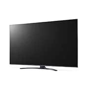 LG Telewizor LG 55” UHD 4K 2021 AI TV ze sztuczną inteligencją, DVB-T2/HEVC, 55UP7800, Widok z boku pod kątem 15 stopni z obrazem wypełniającym, 55UP78003LB, thumbnail 2