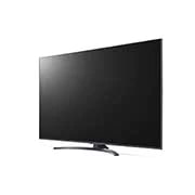LG Telewizor LG 55” UHD 4K 2021 AI TV ze sztuczną inteligencją, DVB-T2/HEVC, 55UP7800, Widok z boku pod kątem 30 stopni z obrazem wypełniającym, 55UP78003LB, thumbnail 3