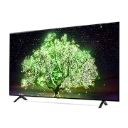LG Telewizor LG 65” OLED 4K 2021 AI TV ze sztuczną inteligencją, DVB-T2/HEVC, OLED65A1, Widok z boku pod kątem -15 stopni, OLED65A13LA, thumbnail 5