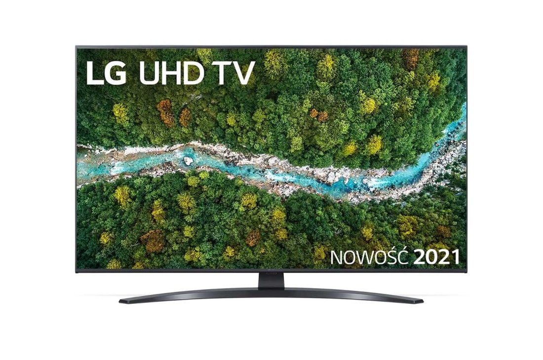 LG Telewizor LG 43” UHD 4K 2021 AI TV ze sztuczną inteligencją, DVB-T2/HEVC, 43UP7800, Widok z przodu telewizora LG UHD, 43UP78003LB, thumbnail 13