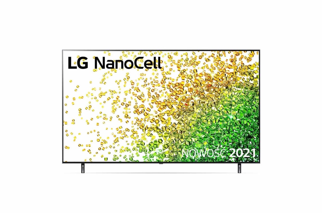 LG Telewizor LG 75” NanoCell 4K 2021 AI TV ze sztuczną inteligencją, DVB-T2, 75NANO85, Widok z przodu telewizora LG NanoCell, 75NANO853PA