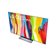 LG Telewizor LG 77” OLED evo 4K ze sztuczną inteligencją, Cinema HDR, Smart TV, 120Hz, DVB-T2/HEVC, OLED77C2, widok od góry pod kątem, OLED77C21LA, thumbnail 9