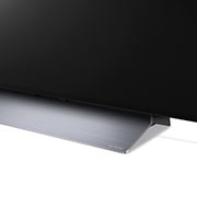 LG Telewizor LG 77” OLED evo 4K ze sztuczną inteligencją, Cinema HDR, Smart TV, 120Hz, DVB-T2/HEVC, OLED77C2, Zbliżenie z boku na podstawę, OLED77C21LA, thumbnail 13