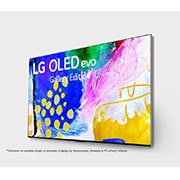 LG Telewizor LG 77” OLED evo Gallery 4K ze sztuczną inteligencją, Cinema HDR, Smart TV, 120Hz, DVB-T2/HEVC, OLED77G2, Widok z boku pod kątem -30 stopni, OLED77G23LA, thumbnail 4