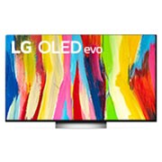LG Telewizor LG 55” OLED evo 4K ze sztuczną inteligencją, Cinema HDR, Smart TV, 120Hz, DVB-T2/HEVC, OLED55C2, widok z przodu, OLED55C22LB, thumbnail 1