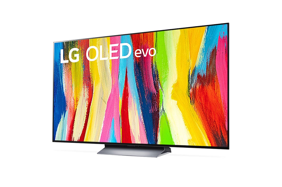 LG Telewizor LG 65” OLED evo 4K ze sztuczną inteligencją, Cinema HDR, Smart TV, 120Hz, DVB-T2/HEVC, OLED65C2, Widok z boku pod kątem -15 stopni, OLED65C21LA, thumbnail 13