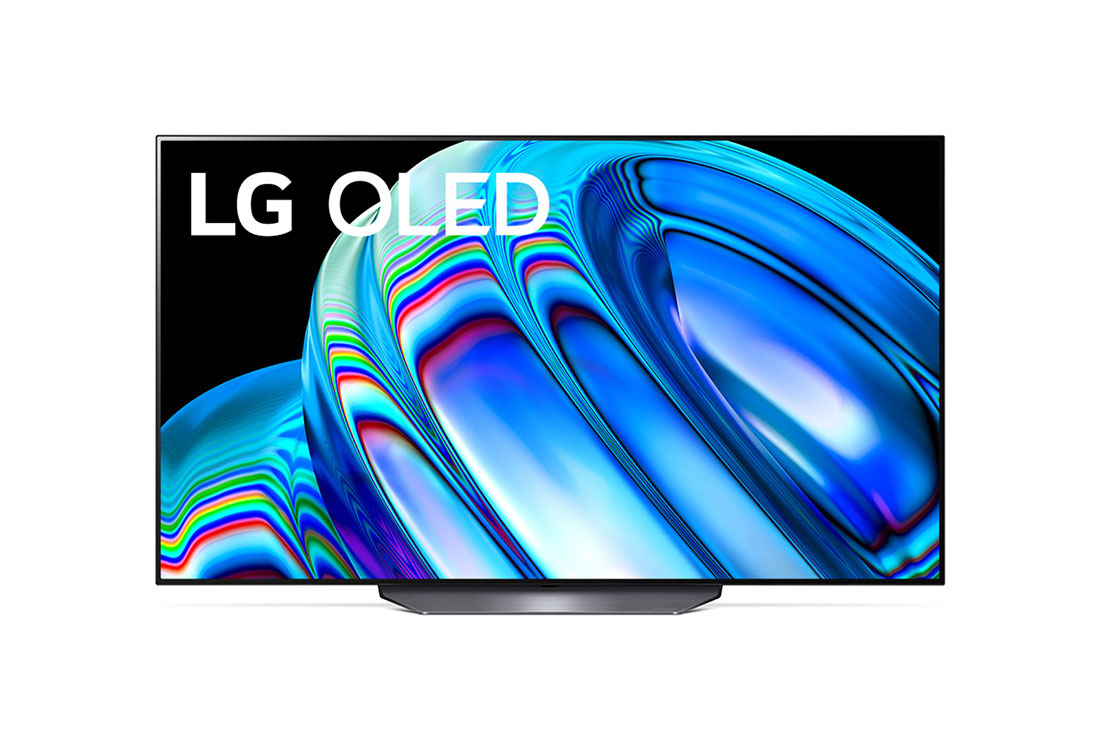 LG Telewizor LG 77” OLED 4K ze sztuczną inteligencją, Cinema HDR, Smart TV, 120Hz, DVB-T2/HEVC, OLED77B2, Widok z przodu , OLED77B23LA
