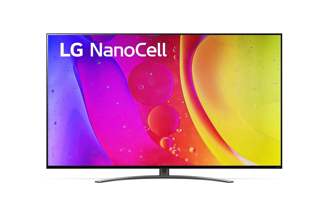 LG Telewizor LG 75” NanoCell 4K 2022 AI TV ze sztuczną inteligencją, DVB-T2/HEVC, 75NANO813QA, Widok z przodu telewizora LG NanoCell, 75NANO813QA