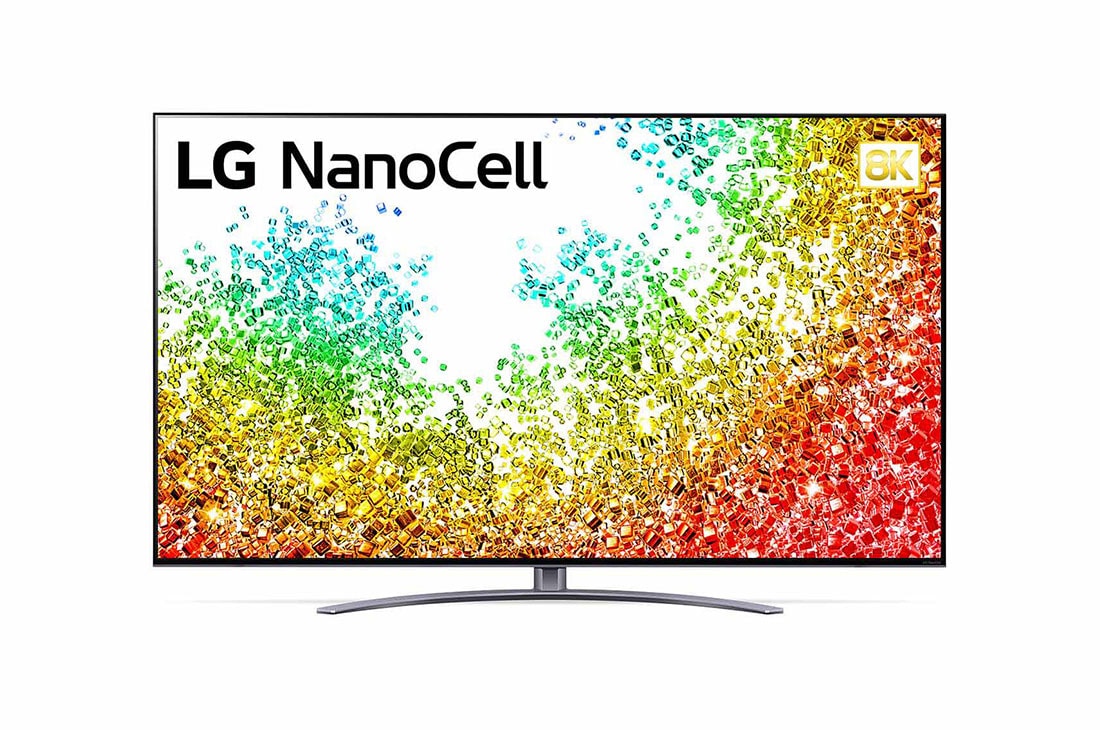 LG Telewizor LG 55” NanoCell 8K 2021 AI TV ze sztuczną inteligencją, DVB-T2/HEVC, 55NANO963PA, A front view of the LG NanoCell TV, 55NANO963PA