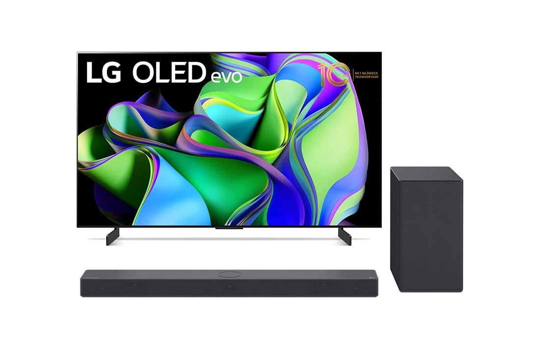 LG Przedsprzedaż promocyjna: telewizor 42” OLED 4K OLED42C3 z soundbarem SC9S, 42C31L-SC95.BUNDLE, 42C31L-SC95.BUNDLE