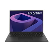 LG Laptop LG gram 17'' 2022 z matową matrycą, Windows 11 Home, SSD 512GB M.2(NVME), 16GB, Intel Evo z procesorem Intel® Core™ i7 12. generacji, 17Z90Q-G, kolor czarny, Widok z przodu z klawiaturą, 17Z90Q-G.AA75Y, thumbnail 15