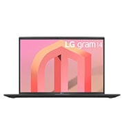 LG Laptop LG gram 14'' 2022 z matową matrycą, Windows 11 Home, SSD 1TB (NVME),16GB, Intel Evo z procesorem Intel® Core™ i7 12. generacji, 14Z90Q-G, kolor czarny, Widok z przodu, 14Z90Q-G.AA78Y, thumbnail 1