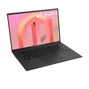 LG Laptop LG gram 14'' 2022 z matową matrycą, Windows 11 Home, SSD 1TB (NVME),16GB, Intel Evo z procesorem Intel® Core™ i7 12. generacji, 14Z90Q-G, kolor czarny, Widok z boku pod kątem -30 stopni przy otwartej pokrywie, 14Z90Q-G.AA78Y, thumbnail 15