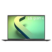 LG Laptop LG gram 16'' 2022 z matową matrycą, Windows 11 Home, SSD 512GB M.2(NVME),16GB, Intel Evo z procesorem Intel® Core™ i7 12. generacji, 16Z90Q-G, kolor czarny, Widok z przodu, 16Z90Q-G.AA75Y, thumbnail 2