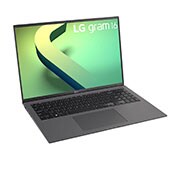 LG Laptop LG gram 16'' 2022 z matową matrycą, Windows 11 Home, SSD 512GB M.2(NVME),16GB, Intel Evo z procesorem Intel® Core™ i7 12. generacji, 16Z90Q-G, kolor szary, Widok z boku pod kątem +30 stopni przy otwartej pokrywie, 16Z90Q-G.AA76Y, thumbnail 4