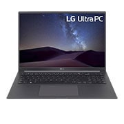 LG Lekki laptop LG UltraPC z ekranem IPS o przekątnej 16'' i proporcjach 16:10 z technologią przeciwodblaskową oraz procesorem AMD Ryzen™ 5000, Widok z przodu z klawiaturą, 16U70Q-G, thumbnail 3