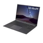 LG Lekki laptop LG UltraPC z ekranem IPS o przekątnej 16'' i proporcjach 16:10 z technologią przeciwodblaskową oraz procesorem AMD Ryzen™ 5000, Widok z boku pod kątem -30 stopni przy otwartej pokrywie, 16U70Q-G, thumbnail 5