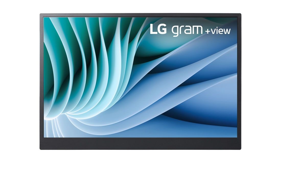 LG 16-calowy przenośny monitor LG gram +view ze złączem USB Type-C™, Widok z przodu, 16MR70