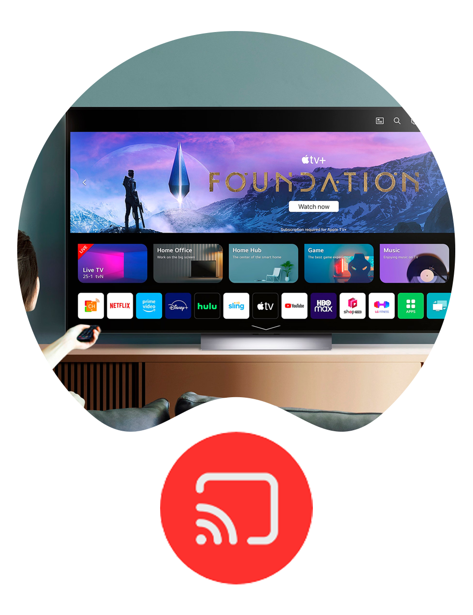 Telewizory LG Smart TV umożliwiają dostęp do aplikacji do strumieniowego przesyłania danych, takich jak Netflix, Disney+ i Prime Video, a także wielu innych, za pośrednictwem sklepu z aplikacjami LG Smart World.