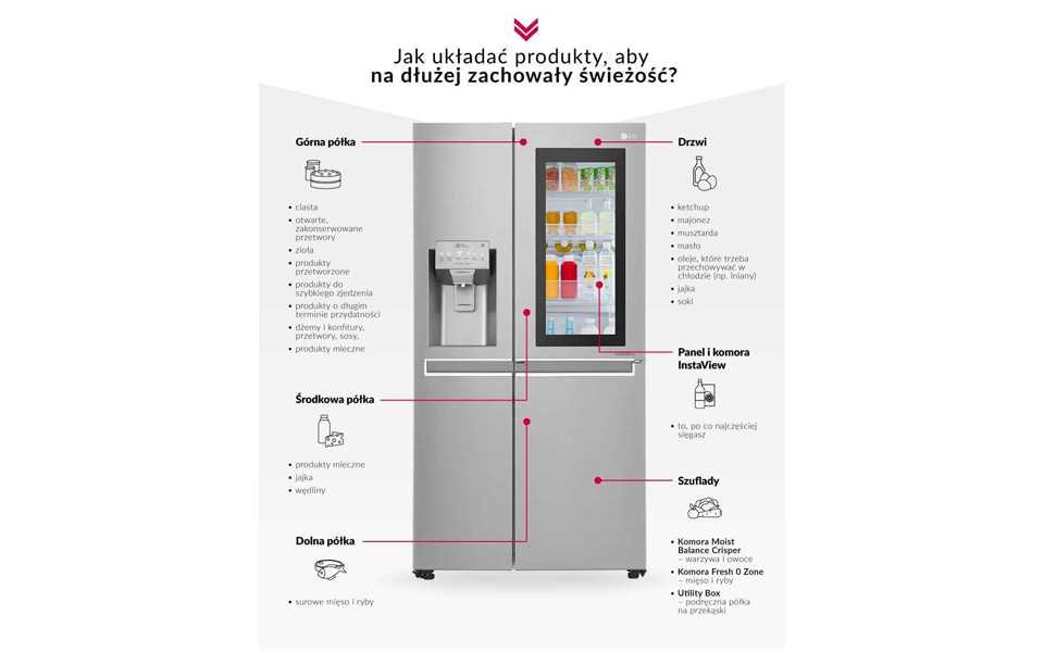 Jak przechowywać żywność w lodówce infografika