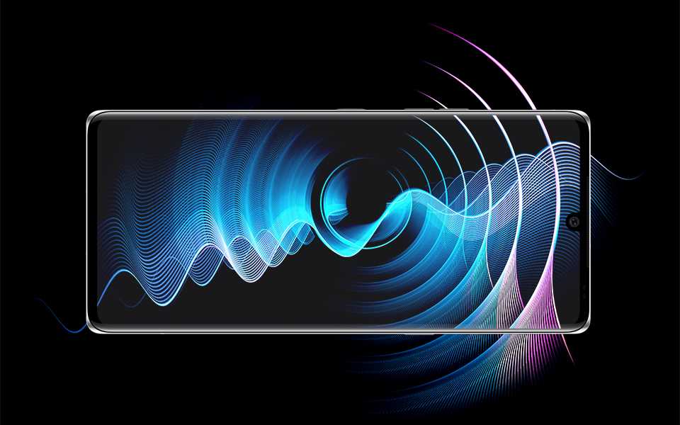 Soundwaves displayed on a LG VELVET