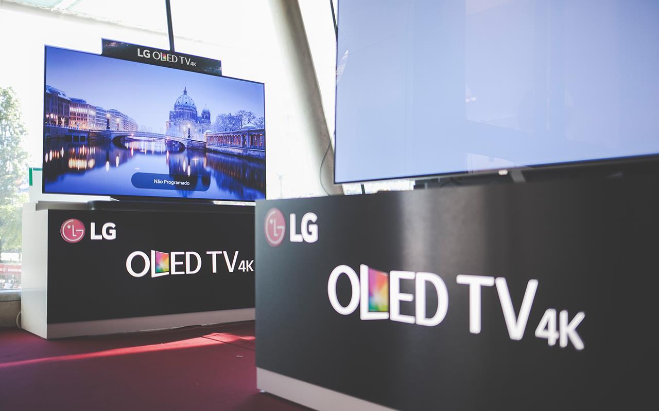 A view of LG OLED tv 4k in showroom