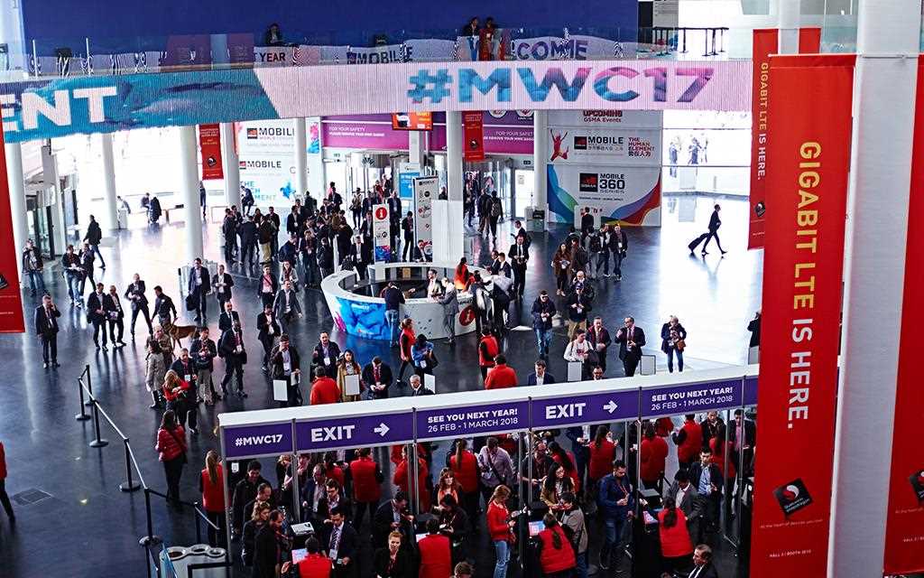 A bird eye view image of the mwc 2017 