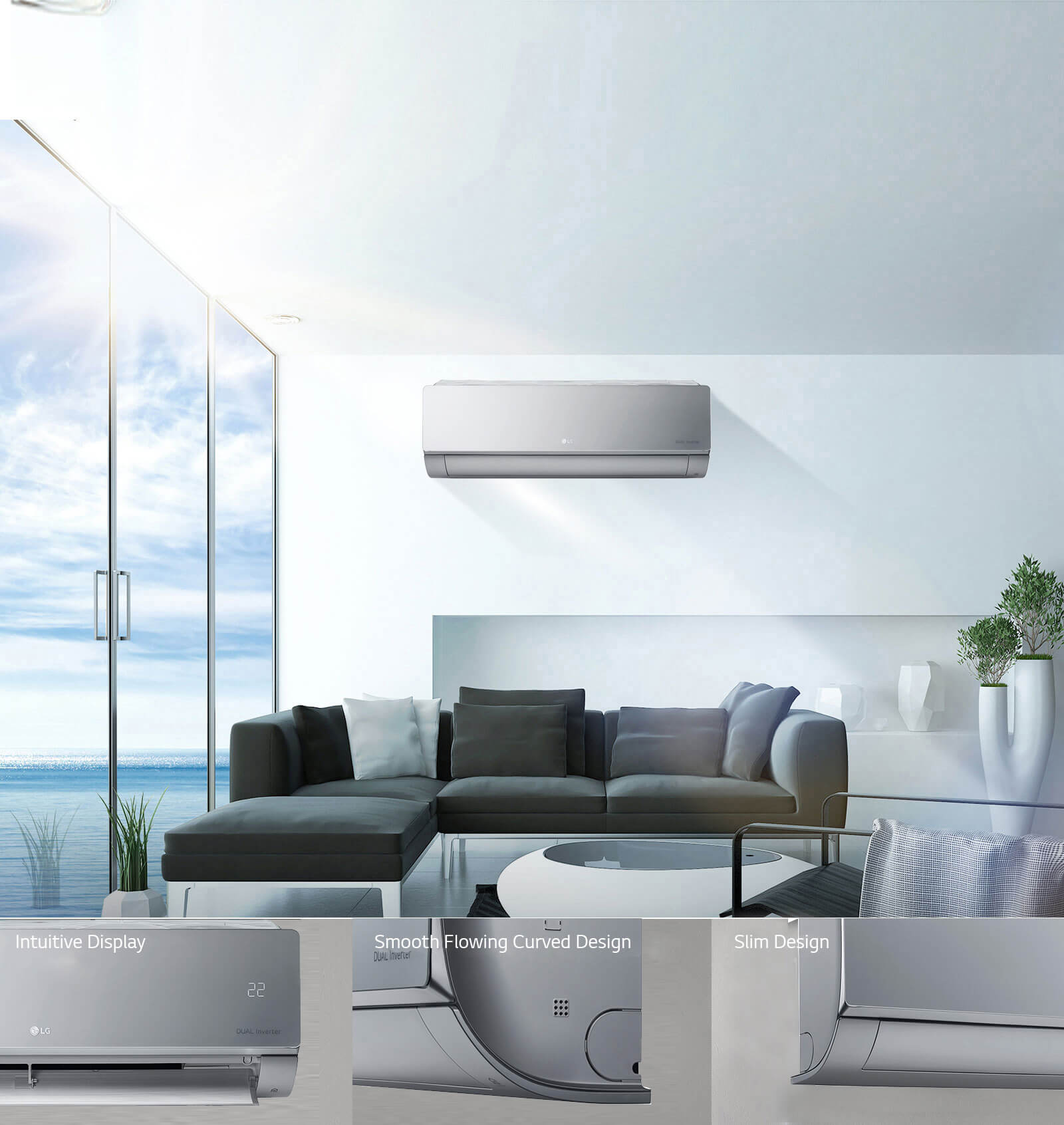 LG Aer Condiționat LG Artcool Mirror Argintiu | 18000 BTU | Compresor ...