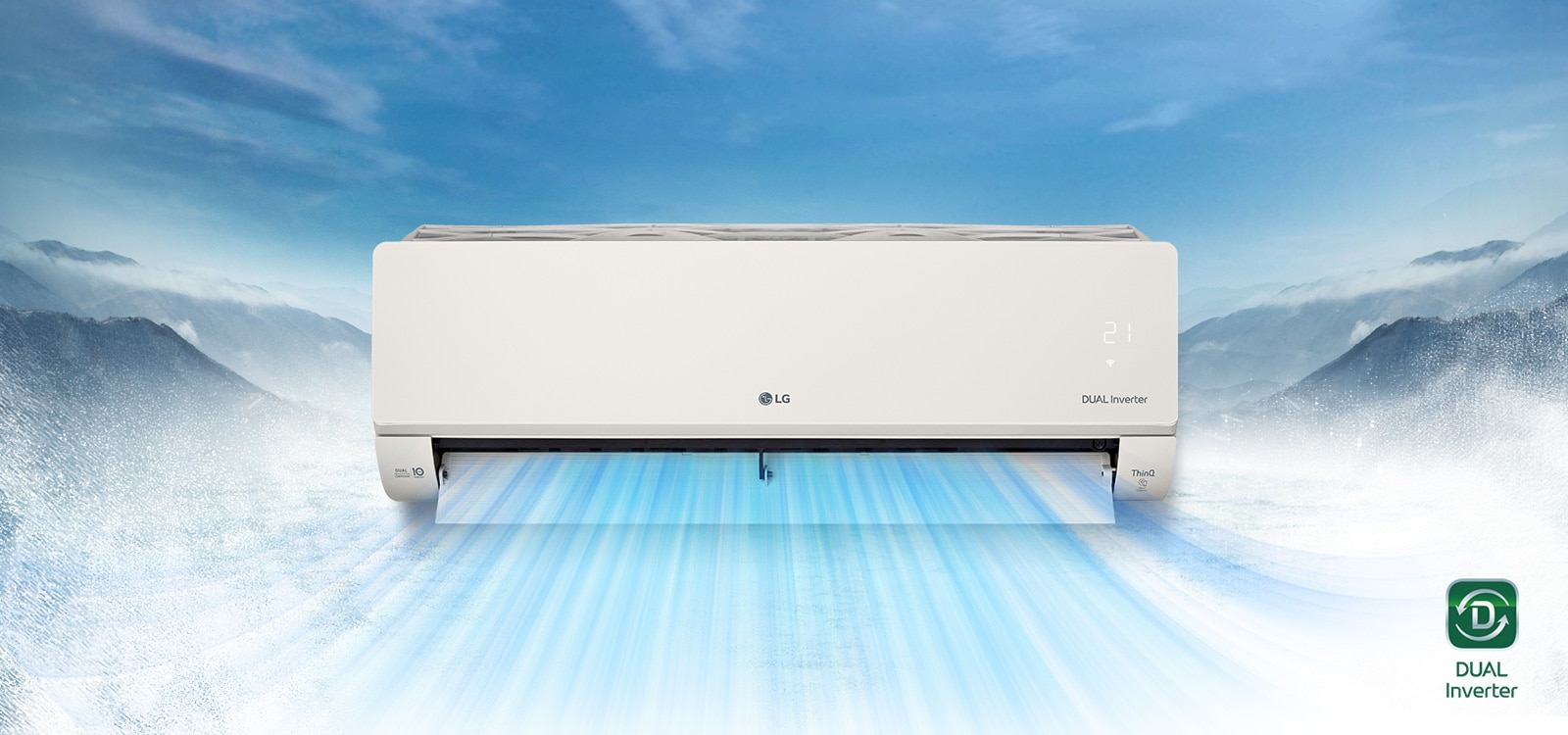 O femeie ce se întinde pe podea. Pe fundal este aparatul de aer condiționat și aerul care circulă în jurul femeii