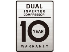 Logo-ul DUAL Inverter 10 ani de garanție.