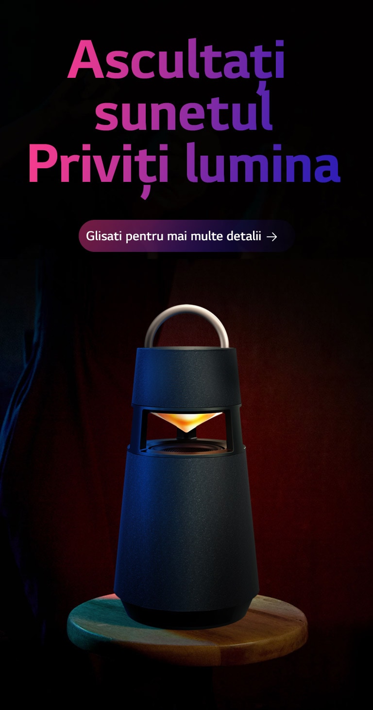 Lumina roșie a XBOOM 360 XO3 este aprinsă.