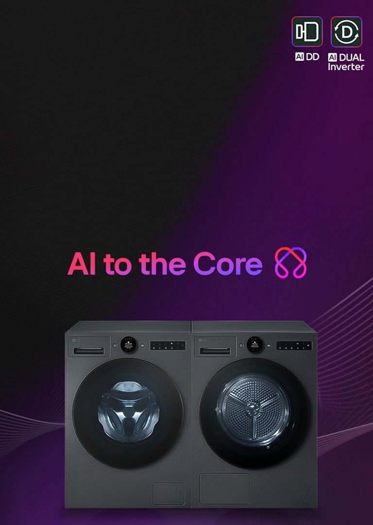 <h2 style="margin-top: 60px;">LG AI Core-Tech în uscătoare și mașini de spălat</h2>2