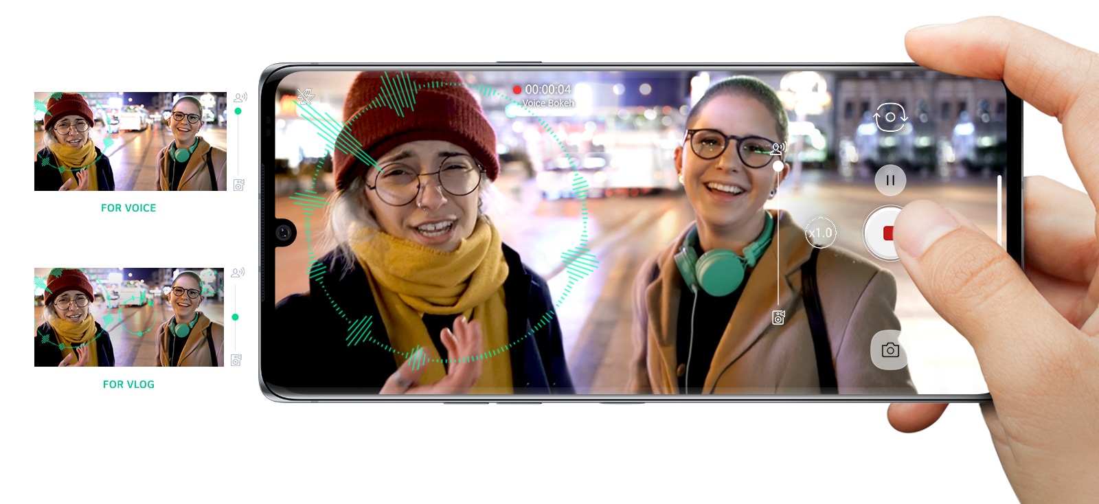 Interviu cu două femei, în stradă, pe timp de noapte.