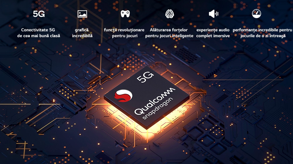 Procesor Snapdragon pe placa PCB.