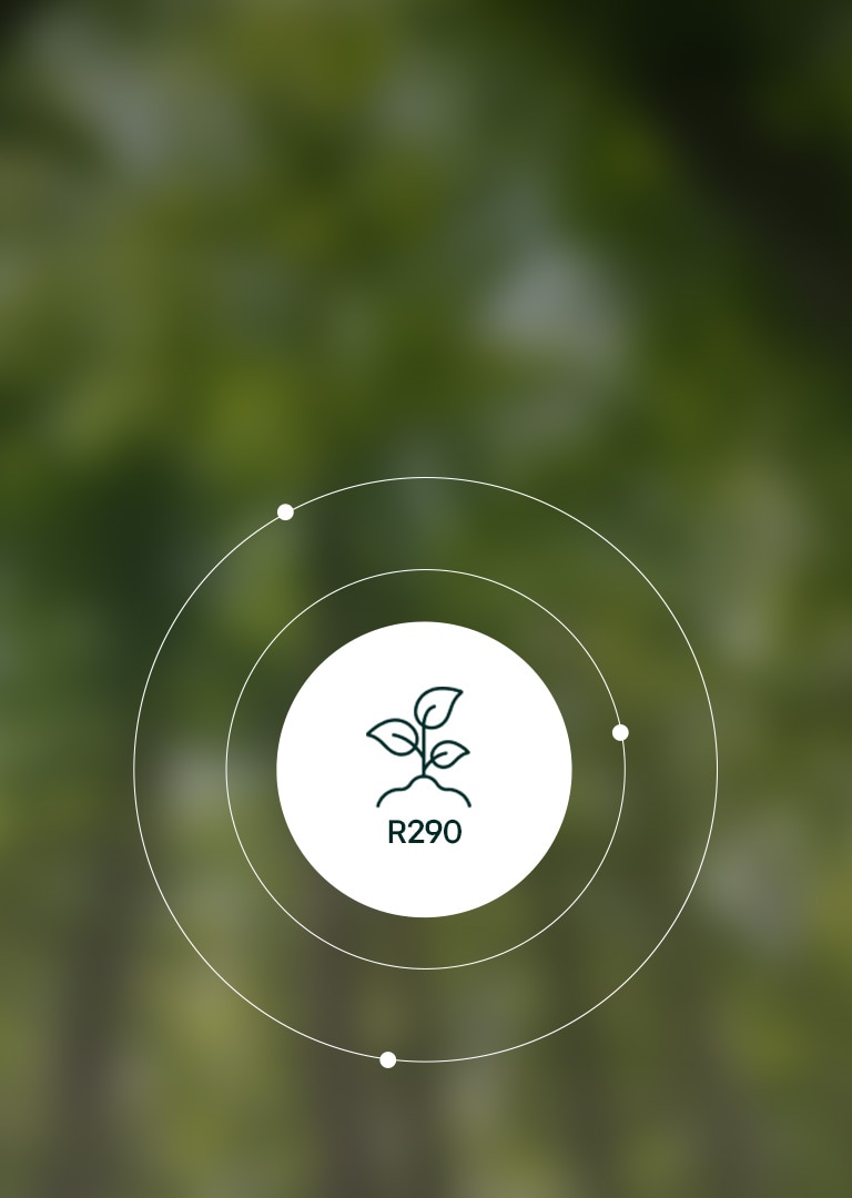 Acest uscător utilizează agentul frigorific R290, care are un impact mai redus decât R134a.