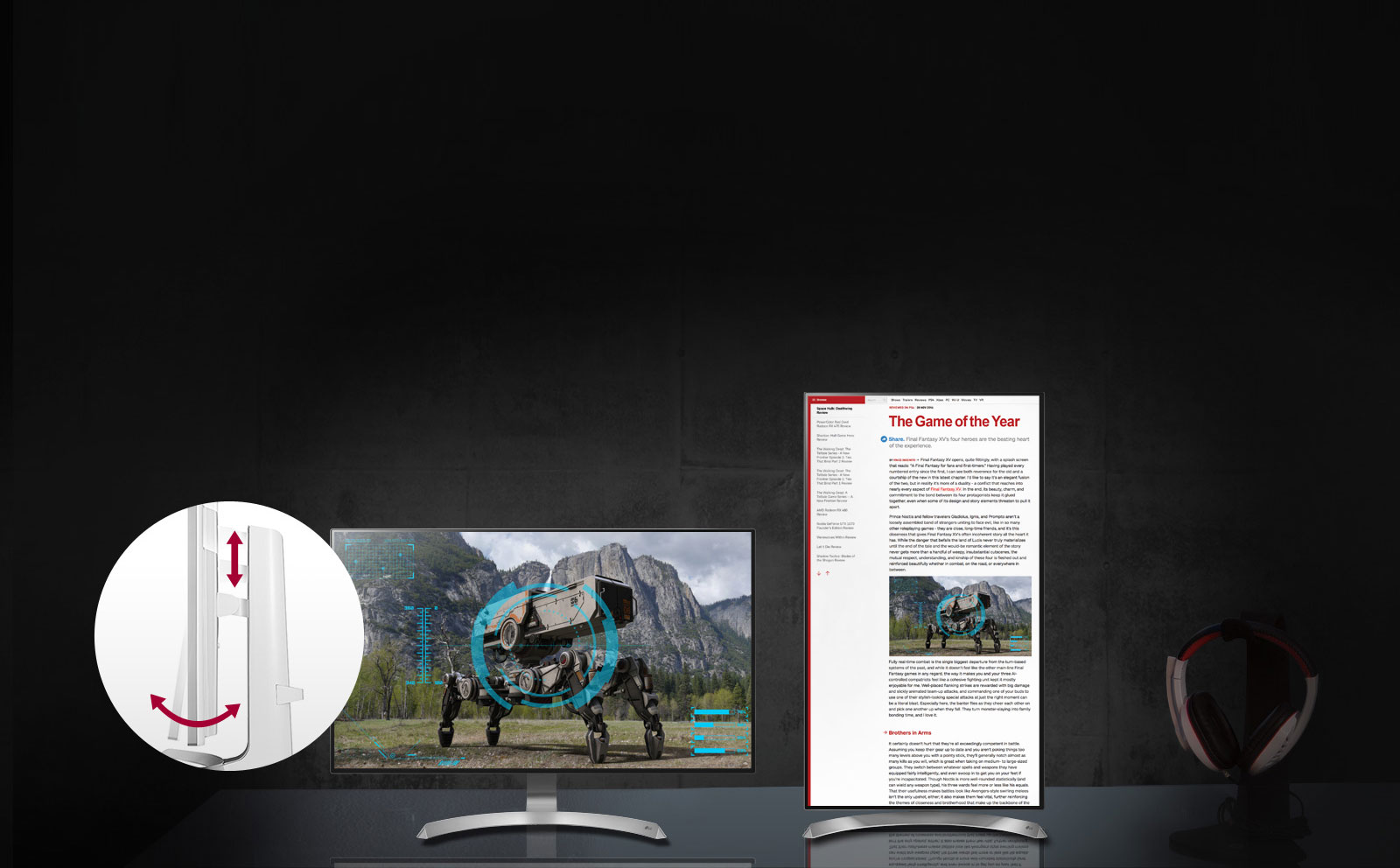 Control facil al suportului ergonomic cu pivotare1