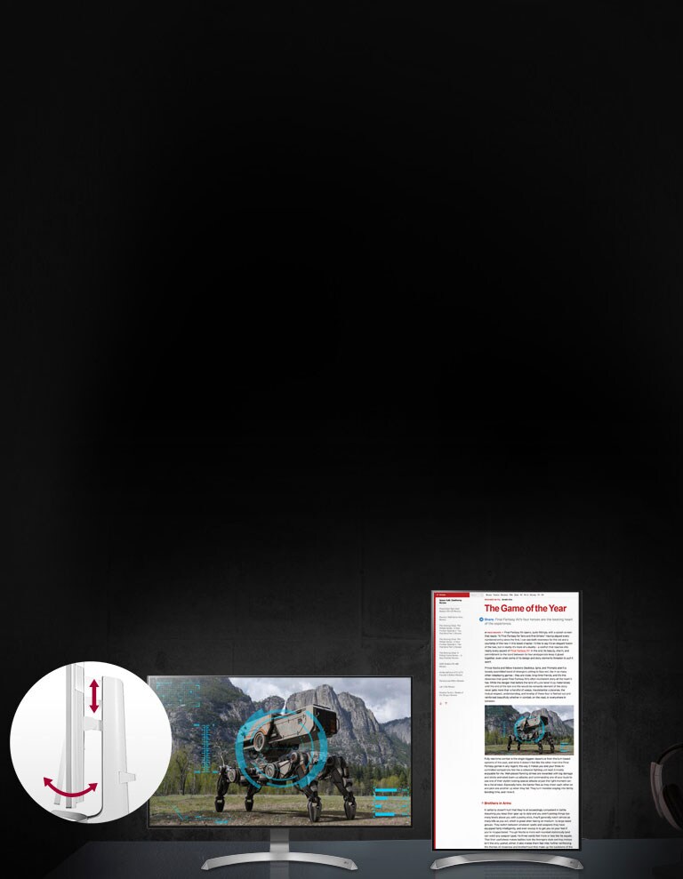 Control facil al suportului ergonomic cu pivotare2