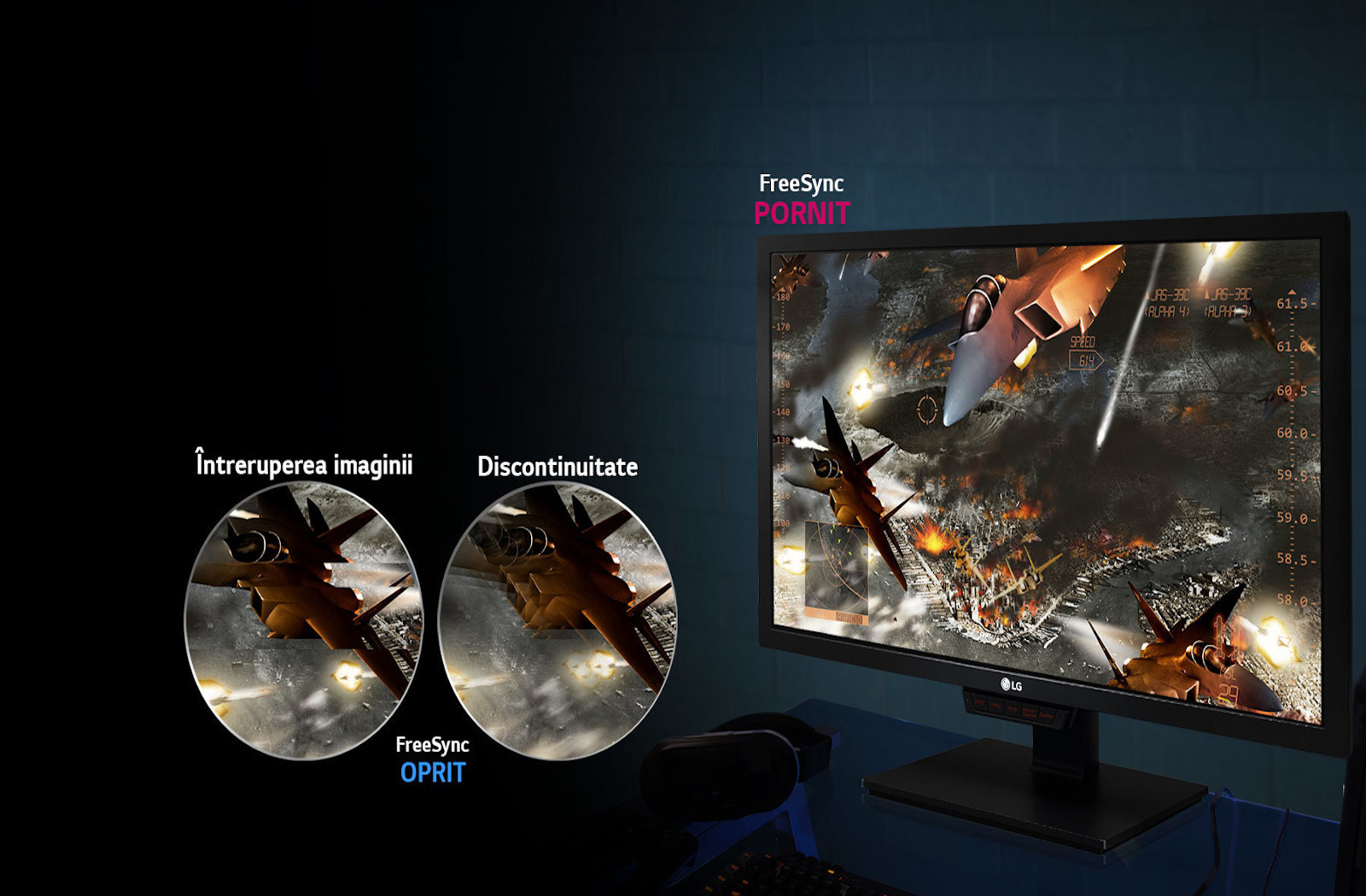 Mișcare fluidă pentru  jocuri:  AMD FreeSync™ <br>1