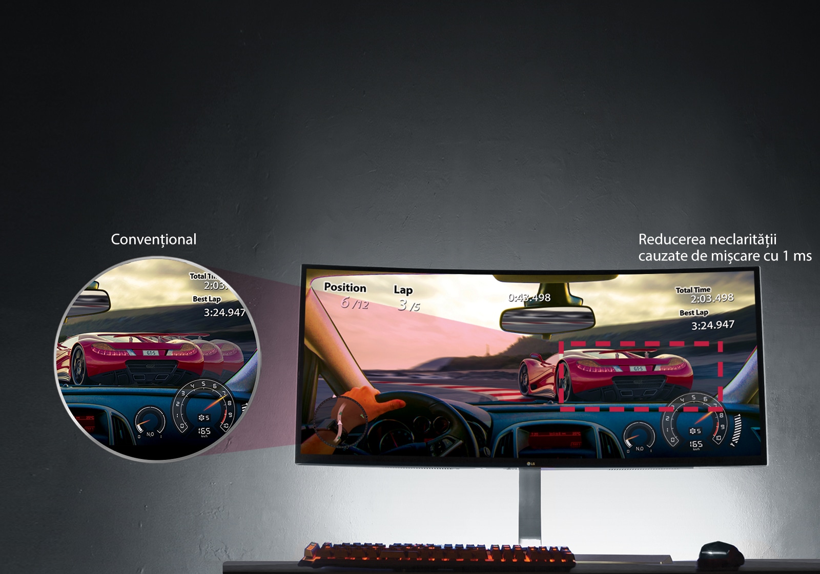 Mișcare fluidă cu „1ms Motion Blur Reduction“1