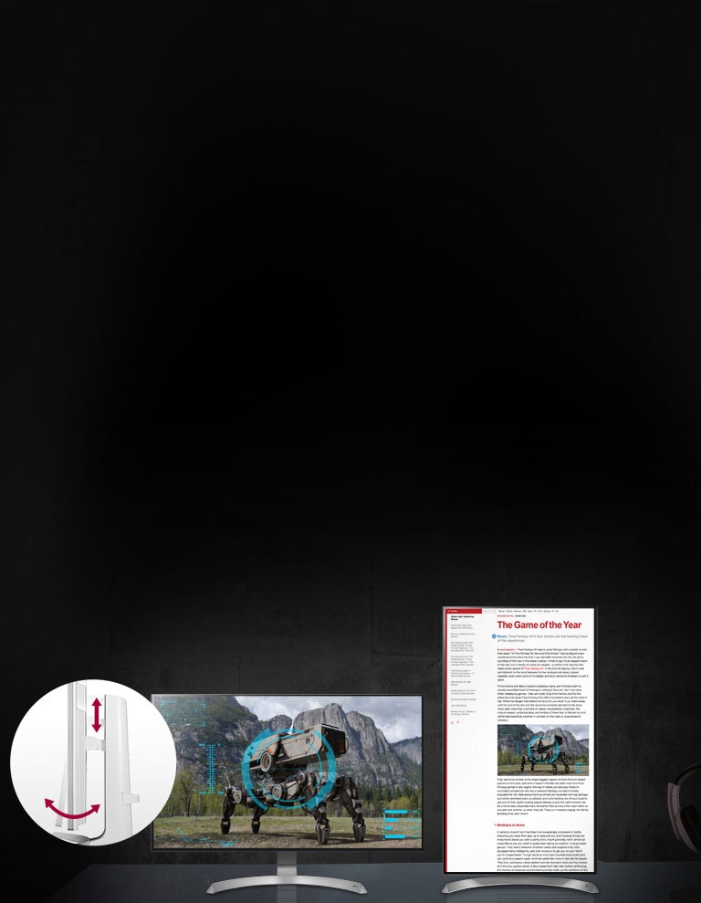 Control facil al suportului ergonomic cu pivotare2