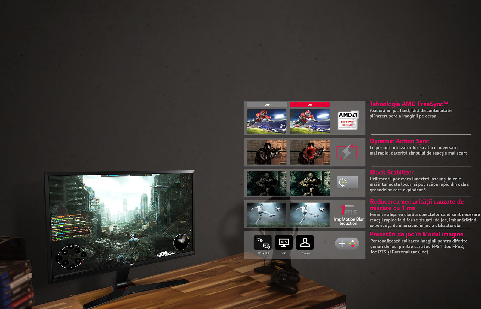 Caracteristici variate pentru jocuri: Modul Joc1