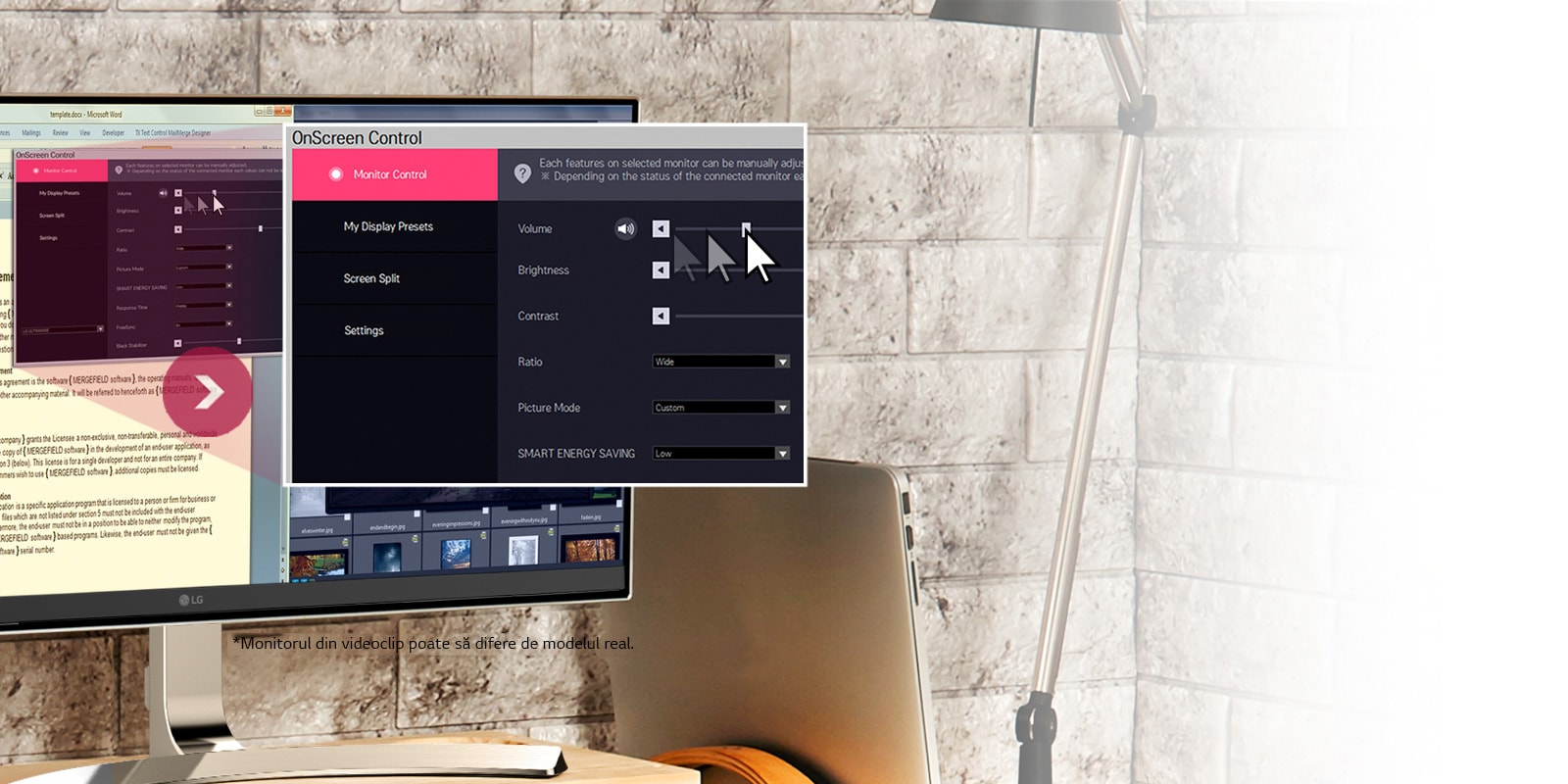 Comenzi pe ecran, practice și ușor de accesat<br>3