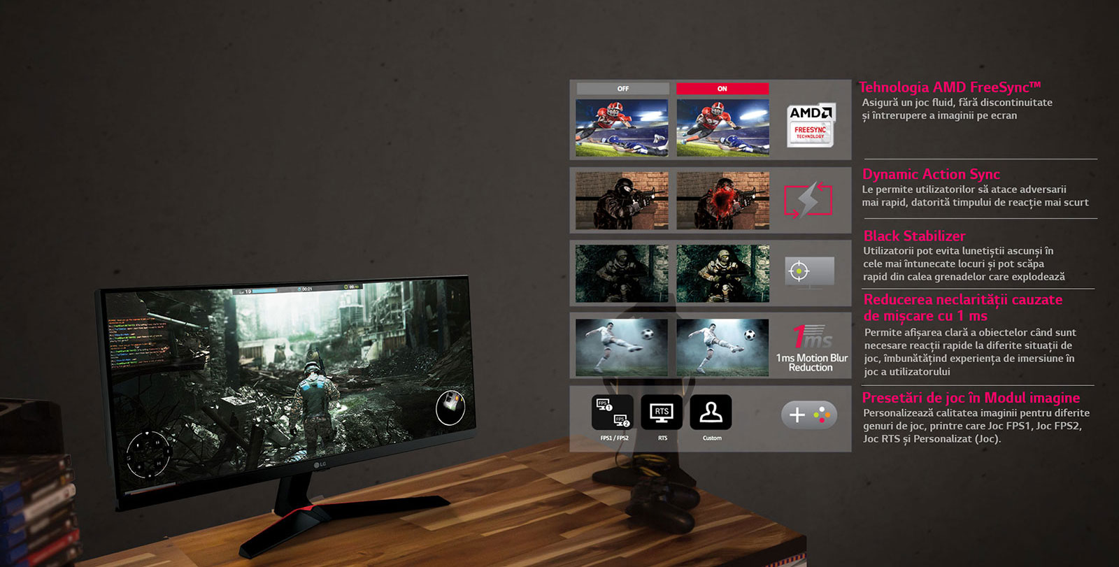 Caracteristici variate pentru jocuri: Modul Joc1